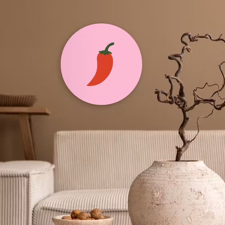 Muurcirkel - Peper - Rood - Illustratie — 2