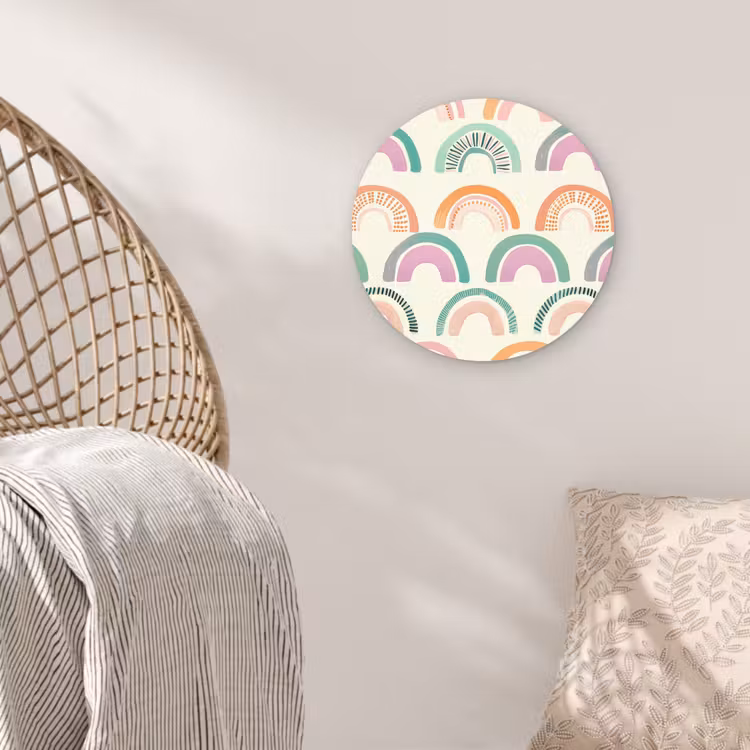 Muurcirkel - Regenboog - Pastel - Patroon — 5