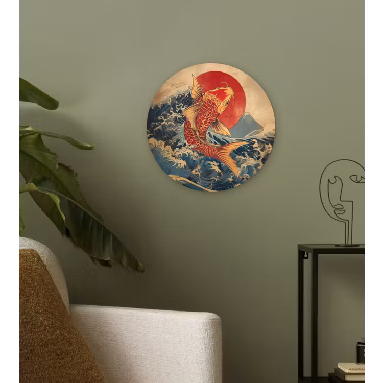 Muurcirkel - Koi - Zee - Golven - Zon — 3