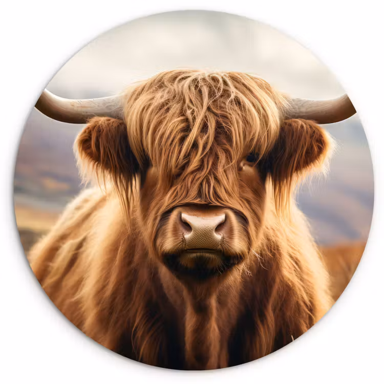 Muurcirkel - Schotse hooglander - Landschap - Dier — 1