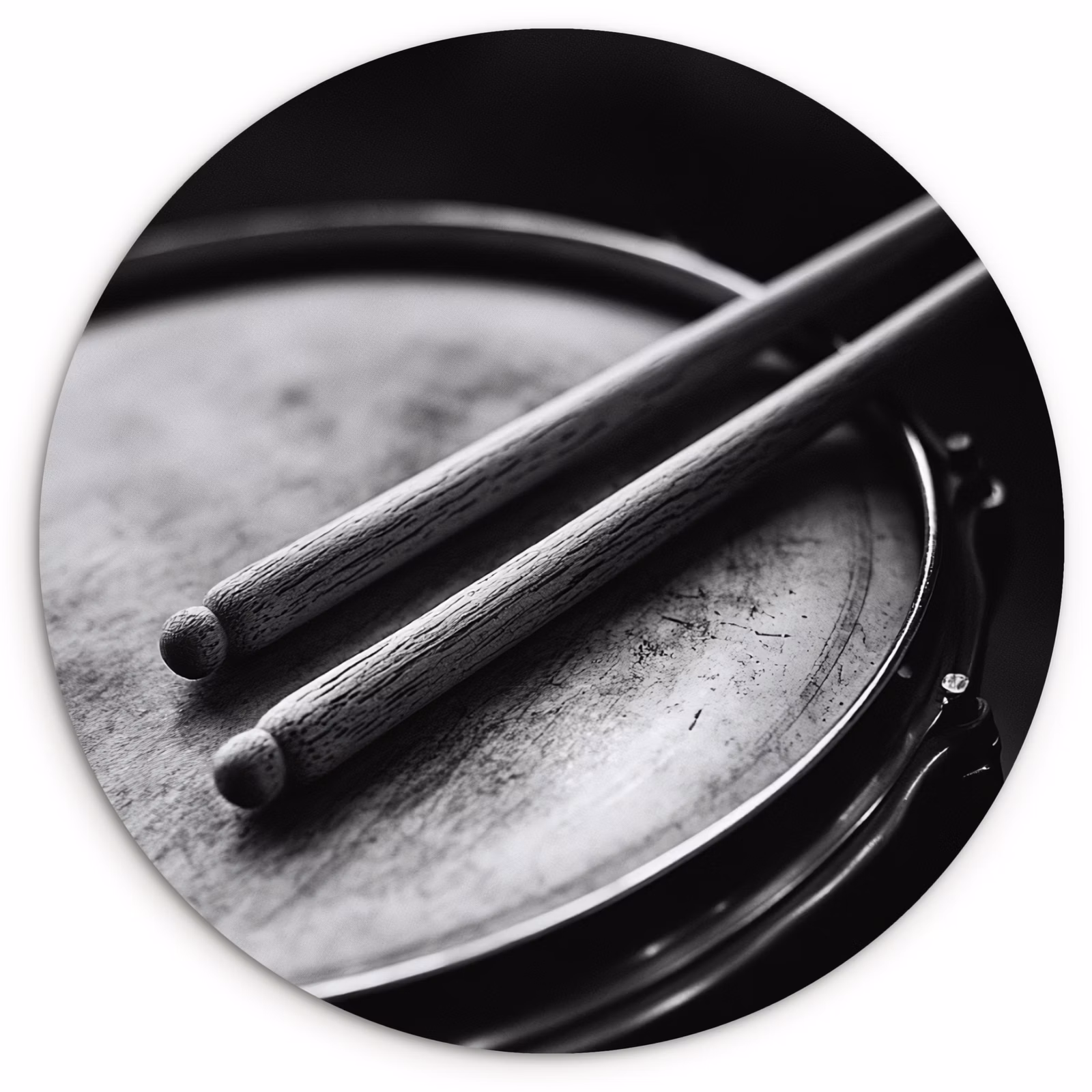 Muurcirkel - Trommel - Close-up - Drumstokken - Zwart — 1
