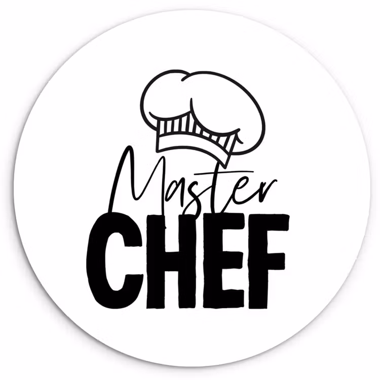 Muurcirkel - Keuken - Koken - Bakken - Chef - Master Chef - Kok - Tekst — 1