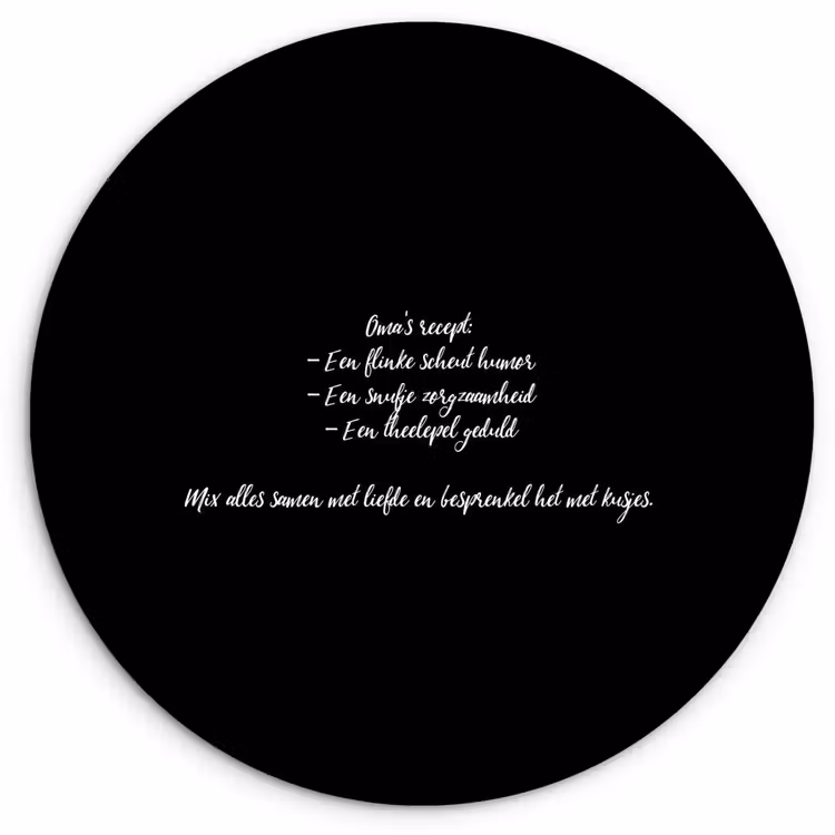 Muurcirkel - Oma's recept - Koken - Quotes - Spreuken - Oma — 1