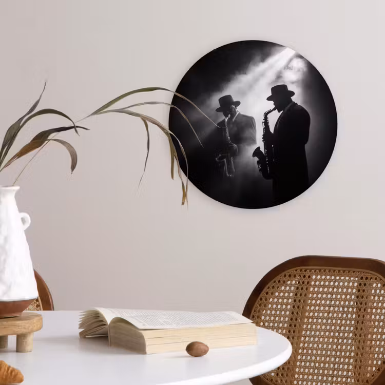 Muurcirkel - Saxofonisten - Hoeden - Rook - Licht — 4
