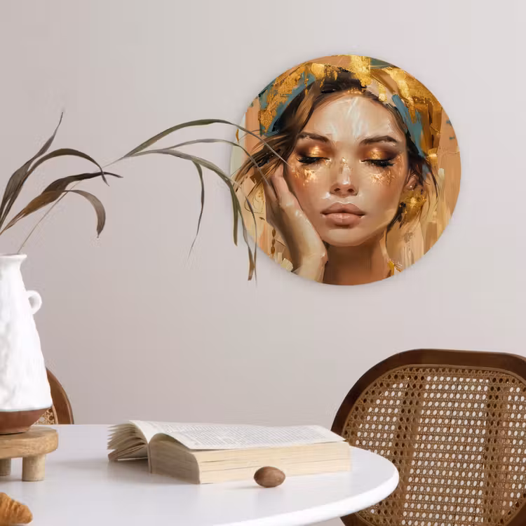 Muurcirkel - Vrouwen - Portret - Luxe - Goud — 4