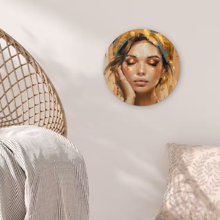 Muurcirkel - Vrouwen - Portret - Luxe - Goud — 5