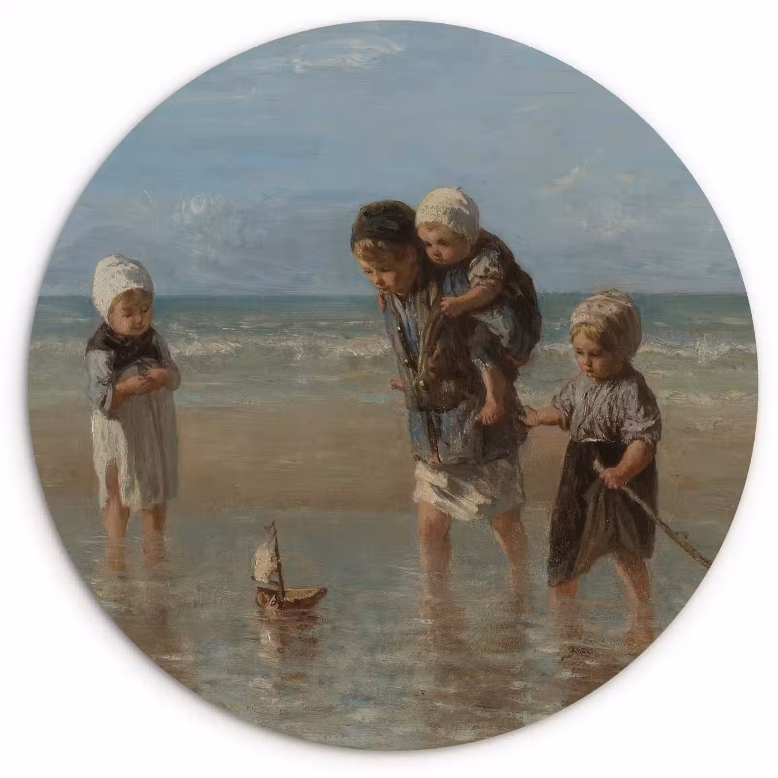Muurcirkel - Kinderen der zee - Schilderij van Jozef Israëls — 1