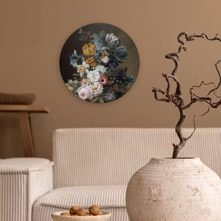Muurcirkel - Stilleven met bloemen - Schilderij van Eelke Jelles Eelkema — 2