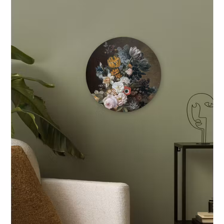 Muurcirkel - Stilleven met bloemen - Schilderij van Eelke Jelles Eelkema — 3