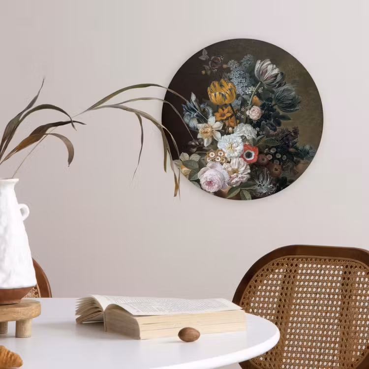 Muurcirkel - Stilleven met bloemen - Schilderij van Eelke Jelles Eelkema — 4