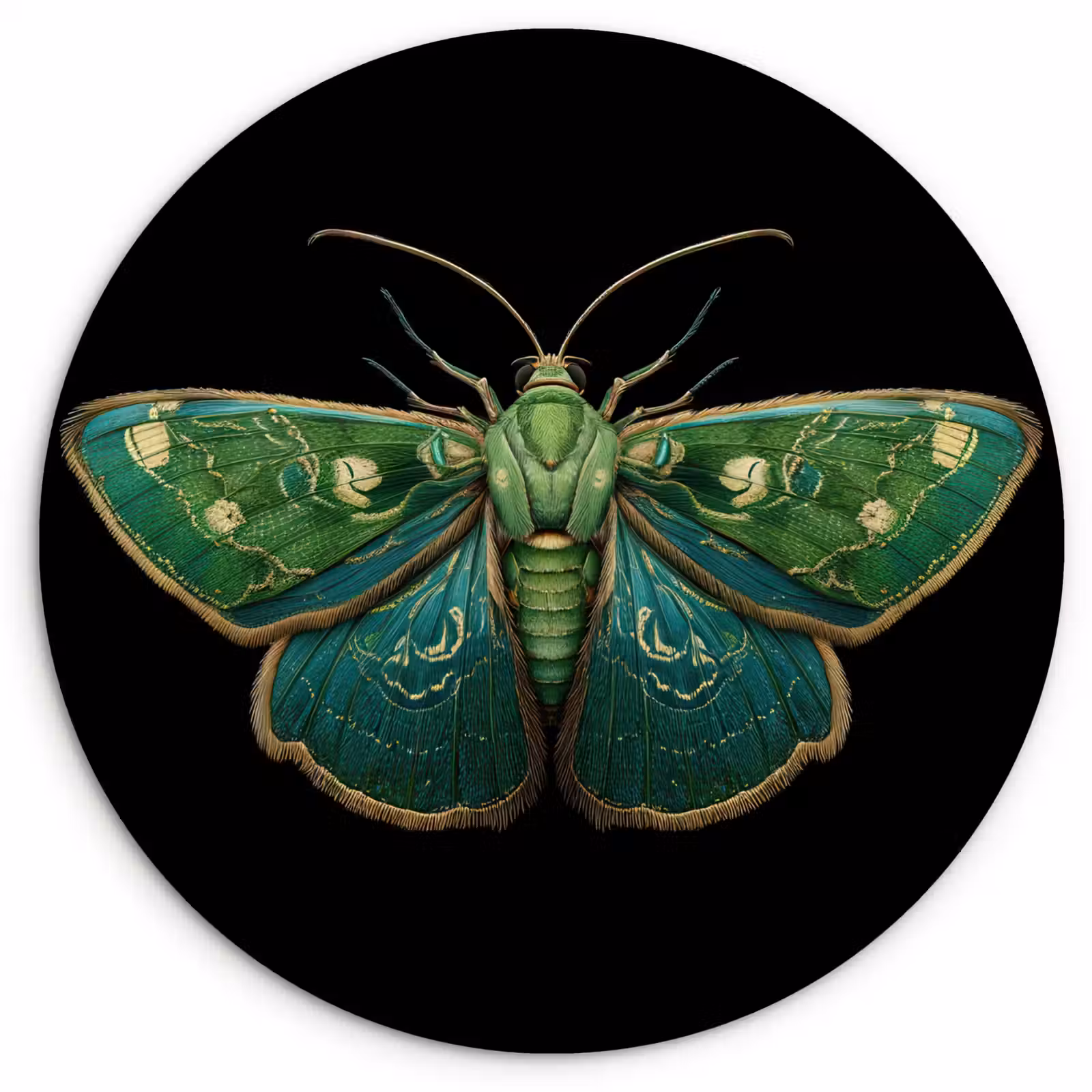 Muurcirkel - Mot - Levendig - Groen — 1