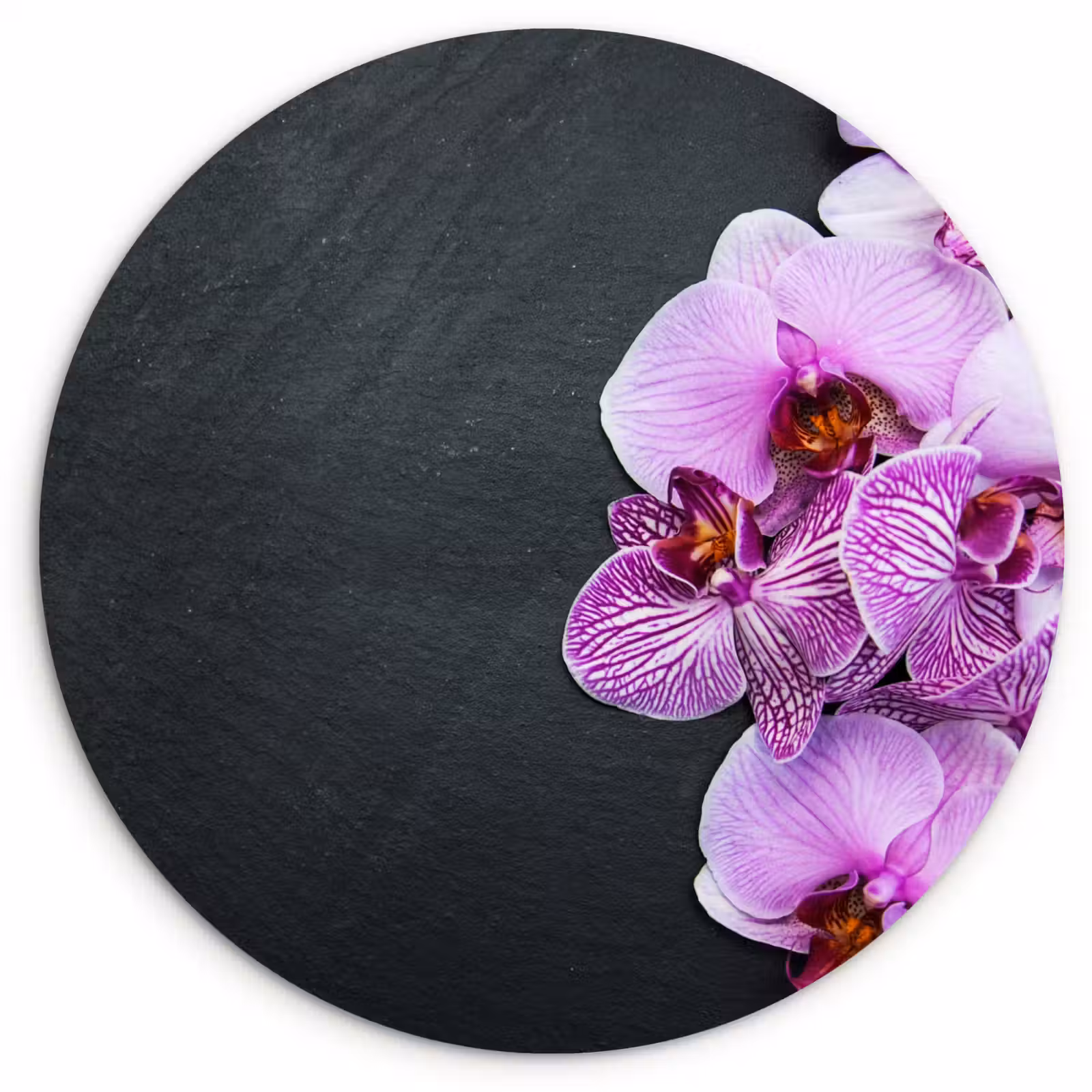 Muurcirkel - Orchidee - Bloemen - Roze - Flora — 1