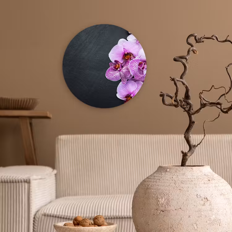 Muurcirkel - Orchidee - Bloemen - Roze - Flora — 2