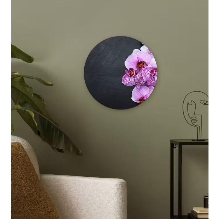 Muurcirkel - Orchidee - Bloemen - Roze - Flora — 3
