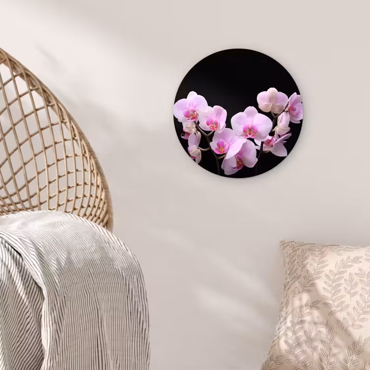 Muurcirkel - Orchidee - Bloemen - Roze - Flora — 5