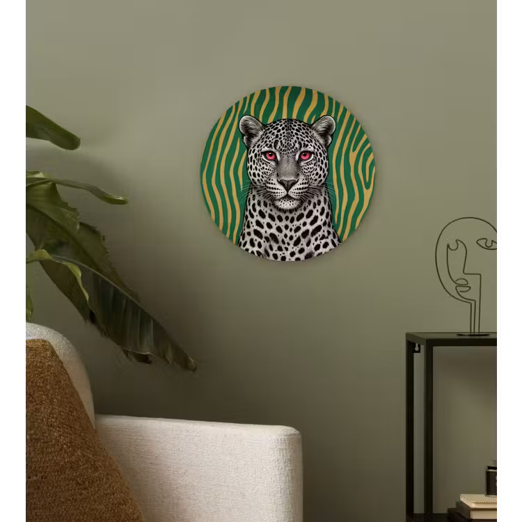 Muurcirkel - Panter - Zebrapatroon - Groen — 3