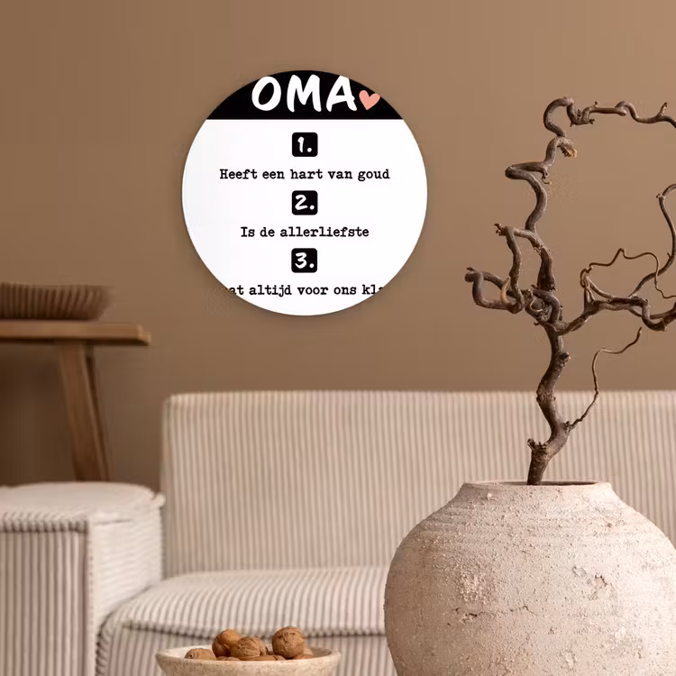 Muurcirkel - Quotes - Oma is de allerliefste - Spreuken - Oma — 2