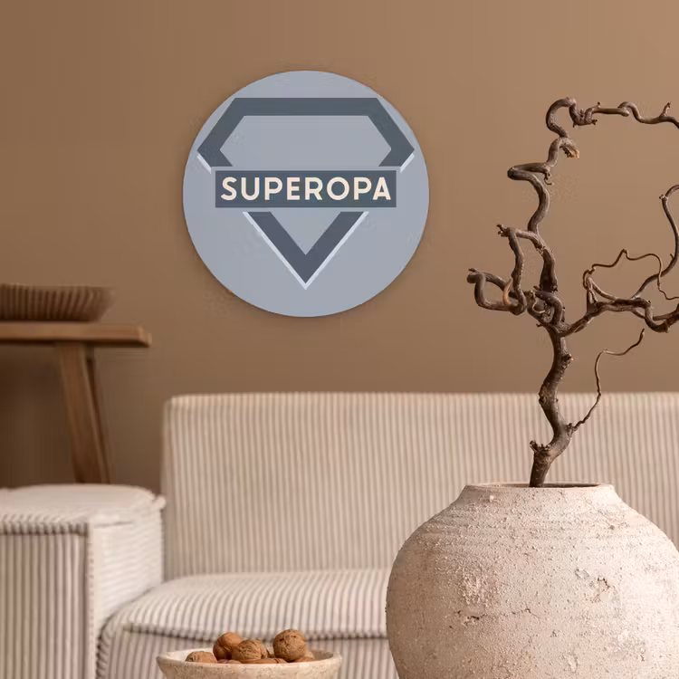 Muurcirkel - Vaderdag - Kado man - Opa - Superopa - Quote - Spreuken — 2