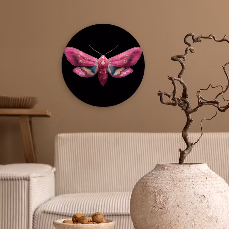 Muurcirkel - Vlinder - Roze - Nachtvlinder — 2