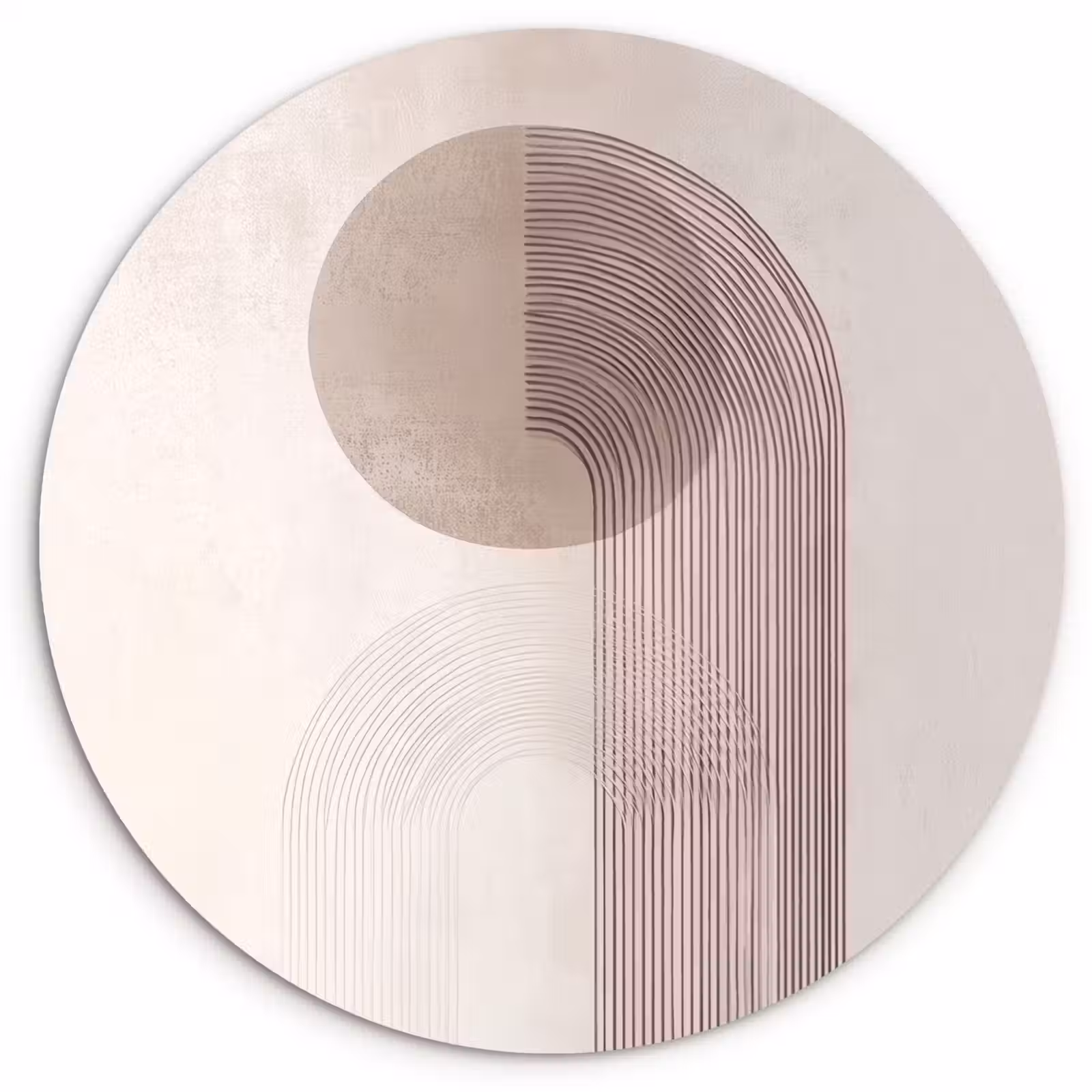 Muurcirkel - Minimalistisch - Cirkel - Lichtgrijs — 1