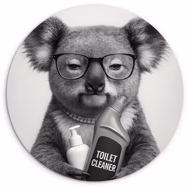 Muurcirkel - Koala - Bril - Toilet — 1