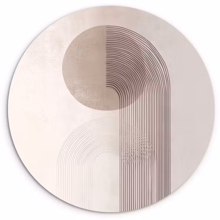 Muurcirkel - Minimalistisch - Cirkel - Lichtgrijs — 1