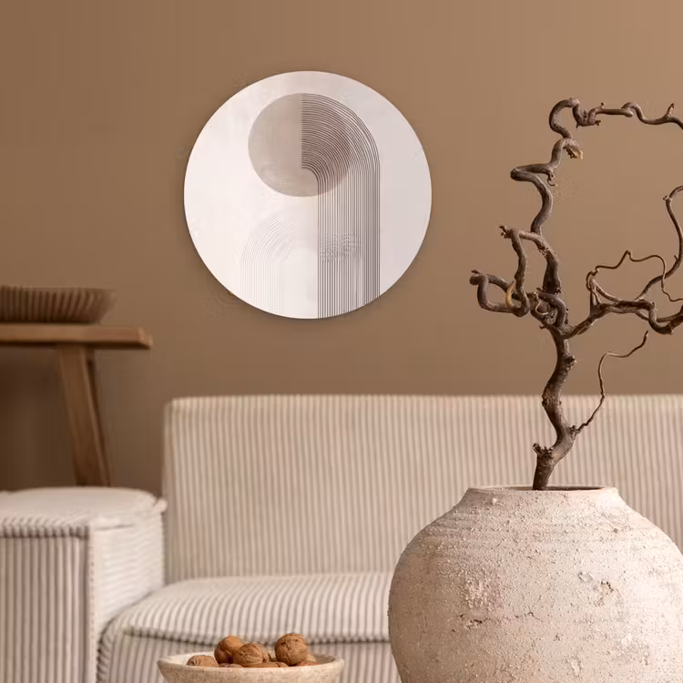 Muurcirkel - Minimalistisch - Cirkel - Lichtgrijs — 2