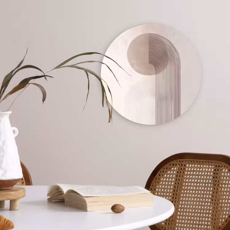 Muurcirkel - Minimalistisch - Cirkel - Lichtgrijs — 4