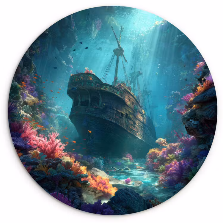 Muurcirkel - Schip - Hout - Koraalriffen - Zonlicht — 1