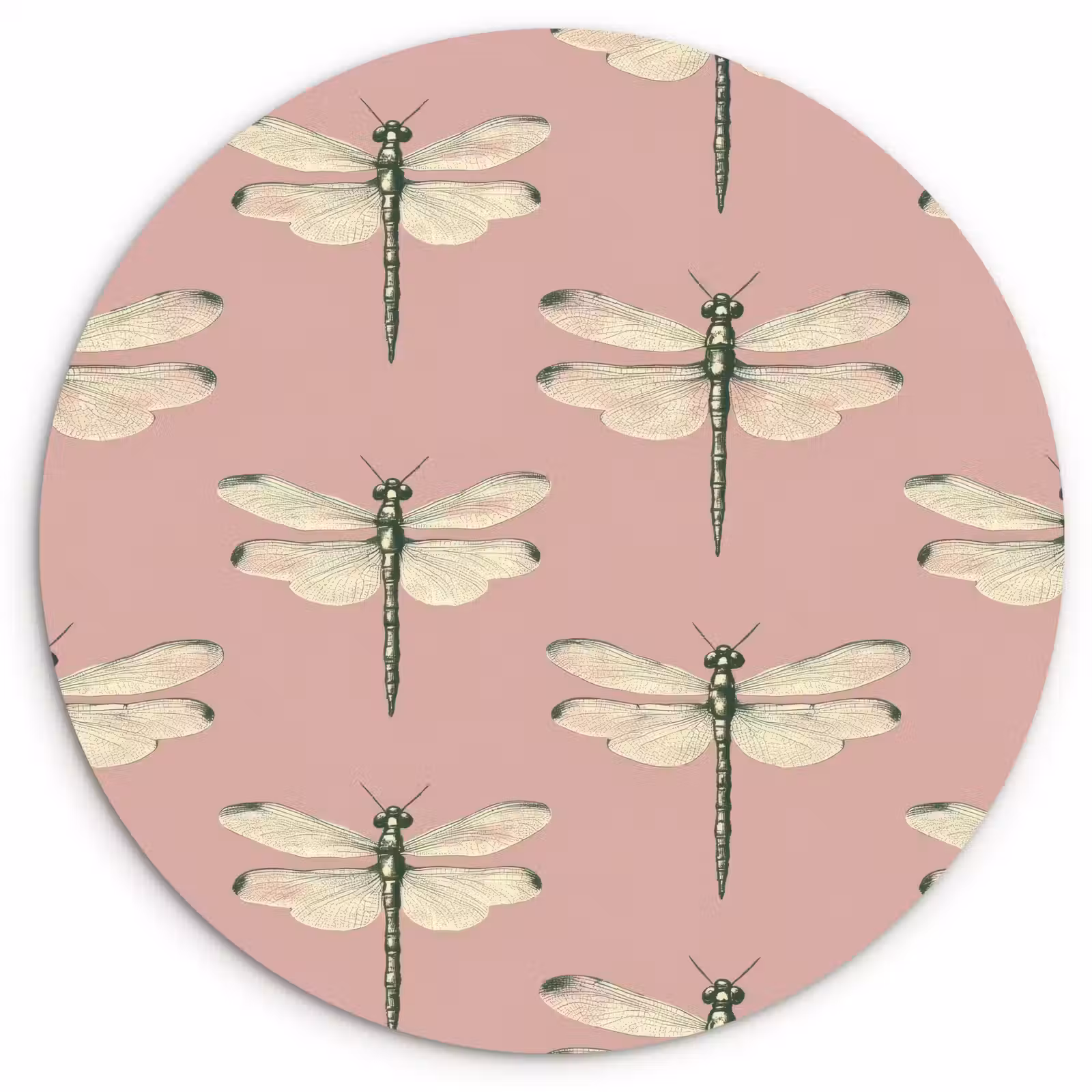 Muurcirkel - Lillibellen - Patroon - Roze — 1