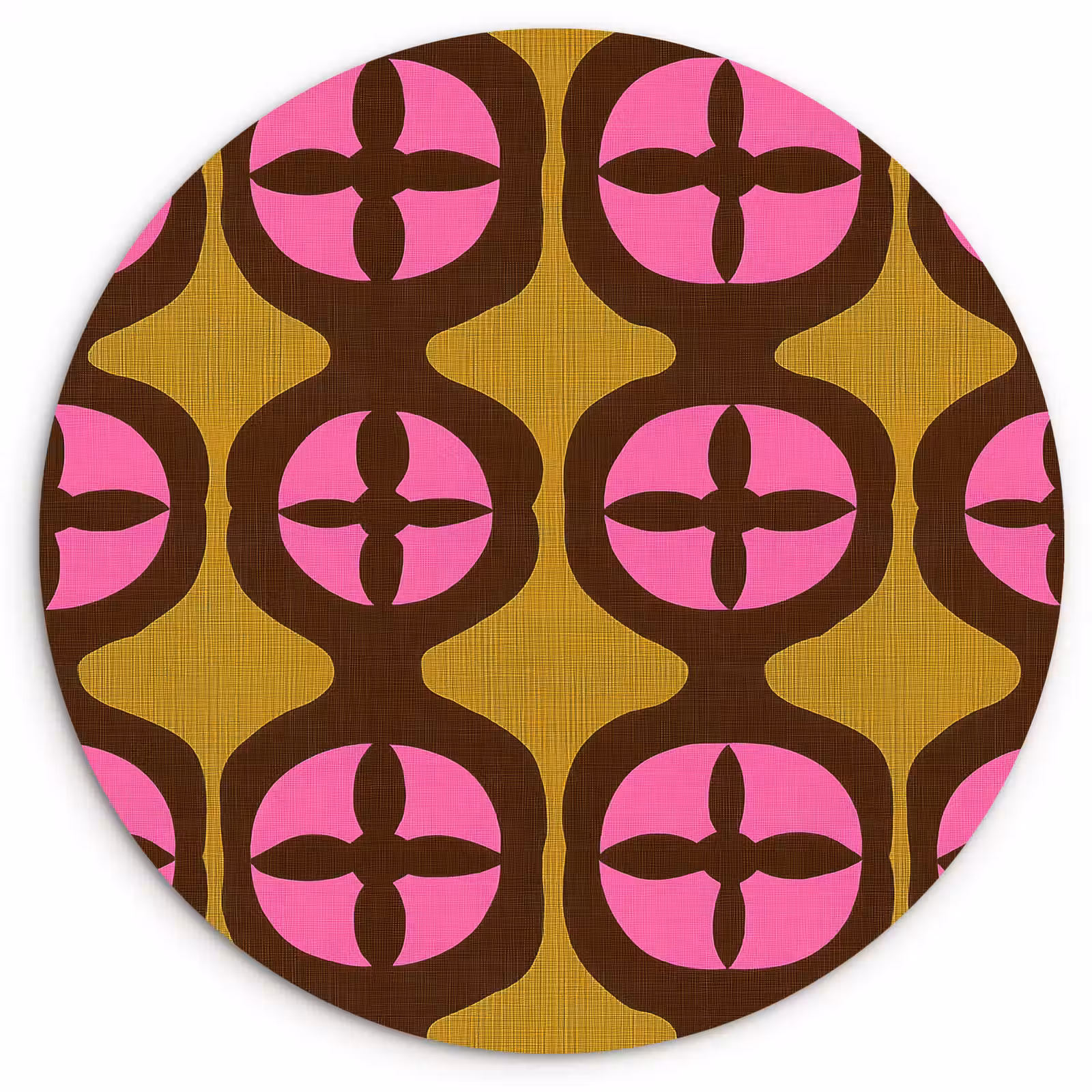 Muurcirkel - Modern - Patroon - Roze — 1