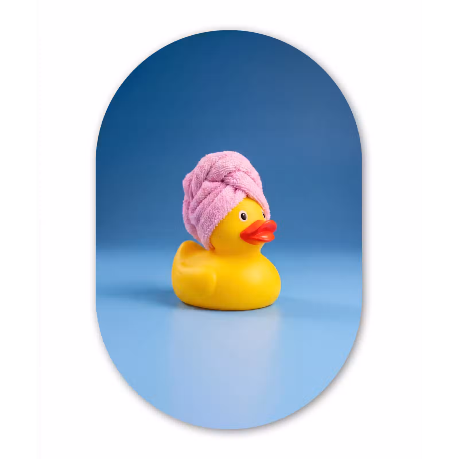 Muurovaal aluminium - Badeend - Handdoek - Blauw — 1