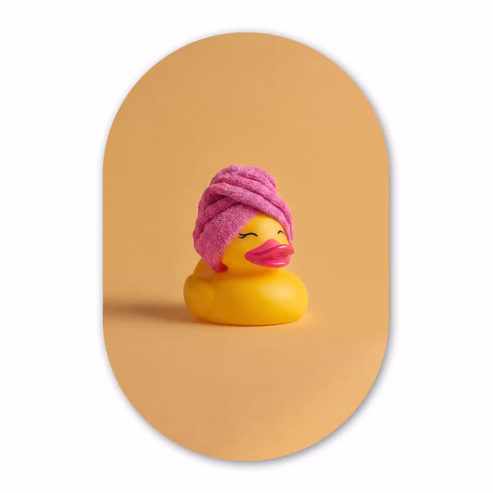 Muurovaal aluminium - Badeend - Handdoek - Kleurrijk — 1
