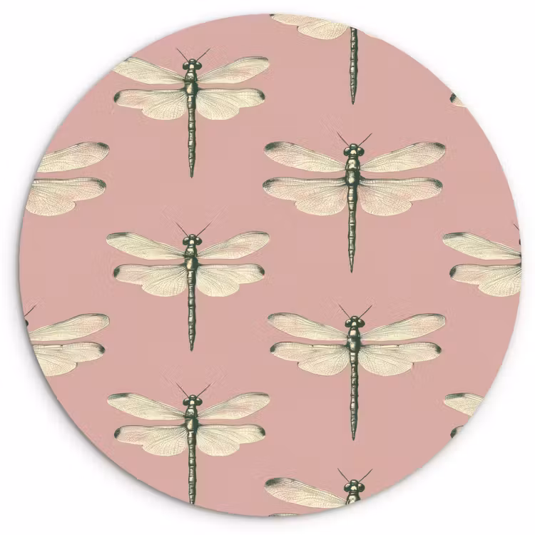 Muurcirkel - Lillibellen - Patroon - Roze — 1