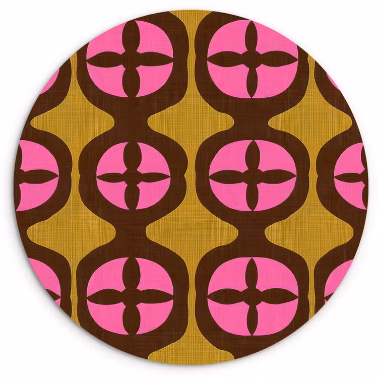 Muurcirkel - Modern - Patroon - Roze — 1