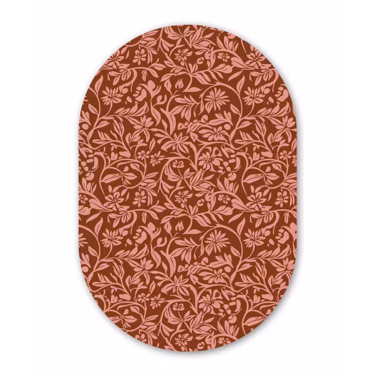 Muurovaal aluminium - Bloemen - Print - Roze — 1