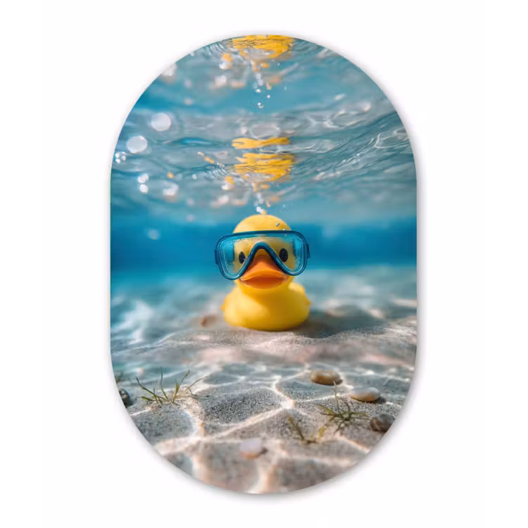Muurovaal aluminium - Duikbril - Eend - Water — 1