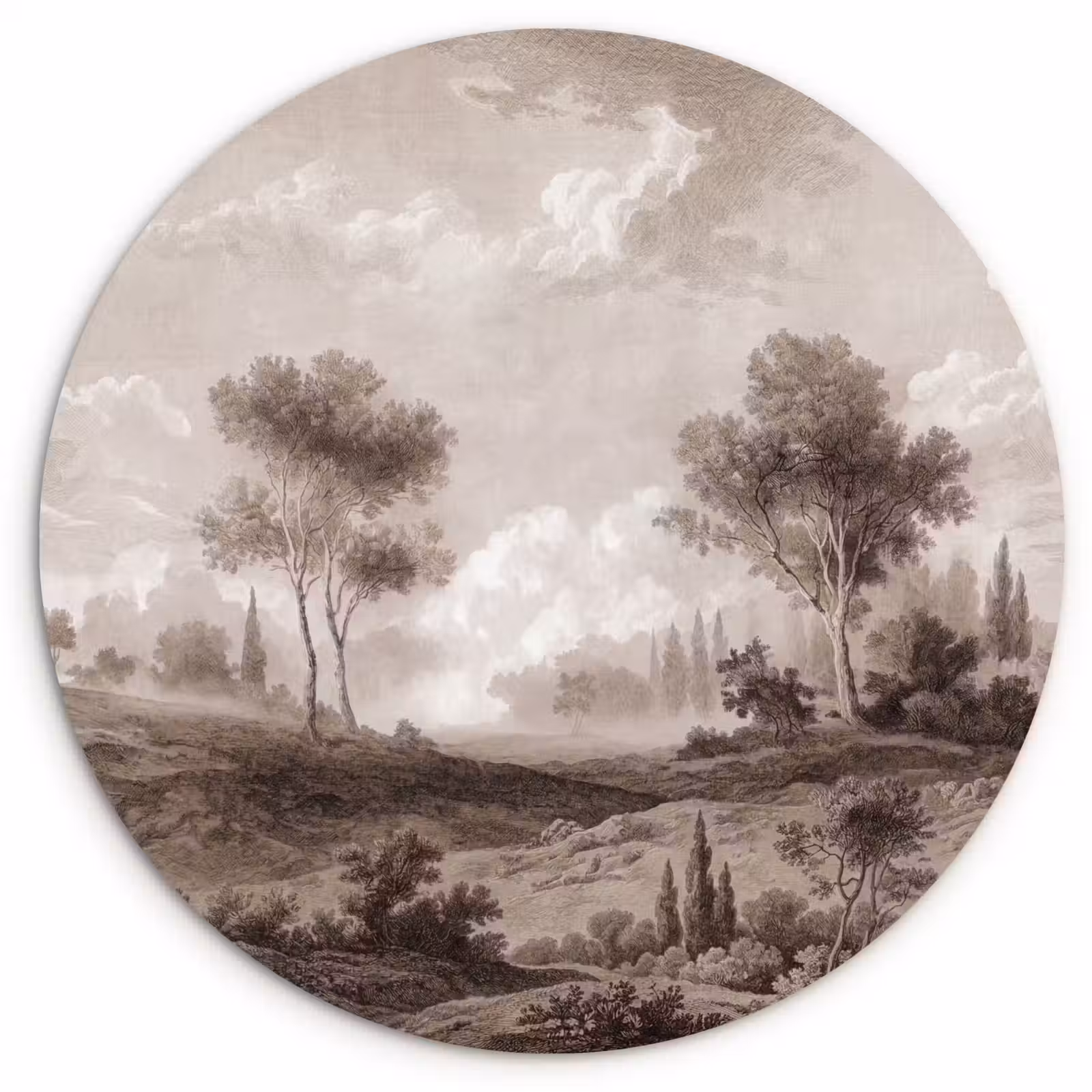 Muurcirkel - Klassiek - Landschap - Neutraal — 1