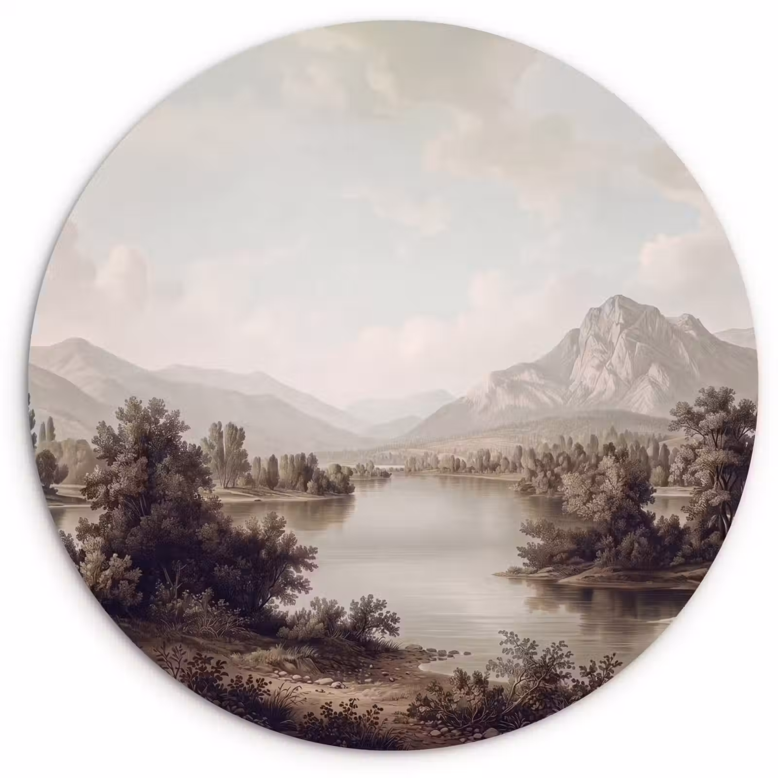Muurcirkel - Klassiek - Landschap - Sereen — 1