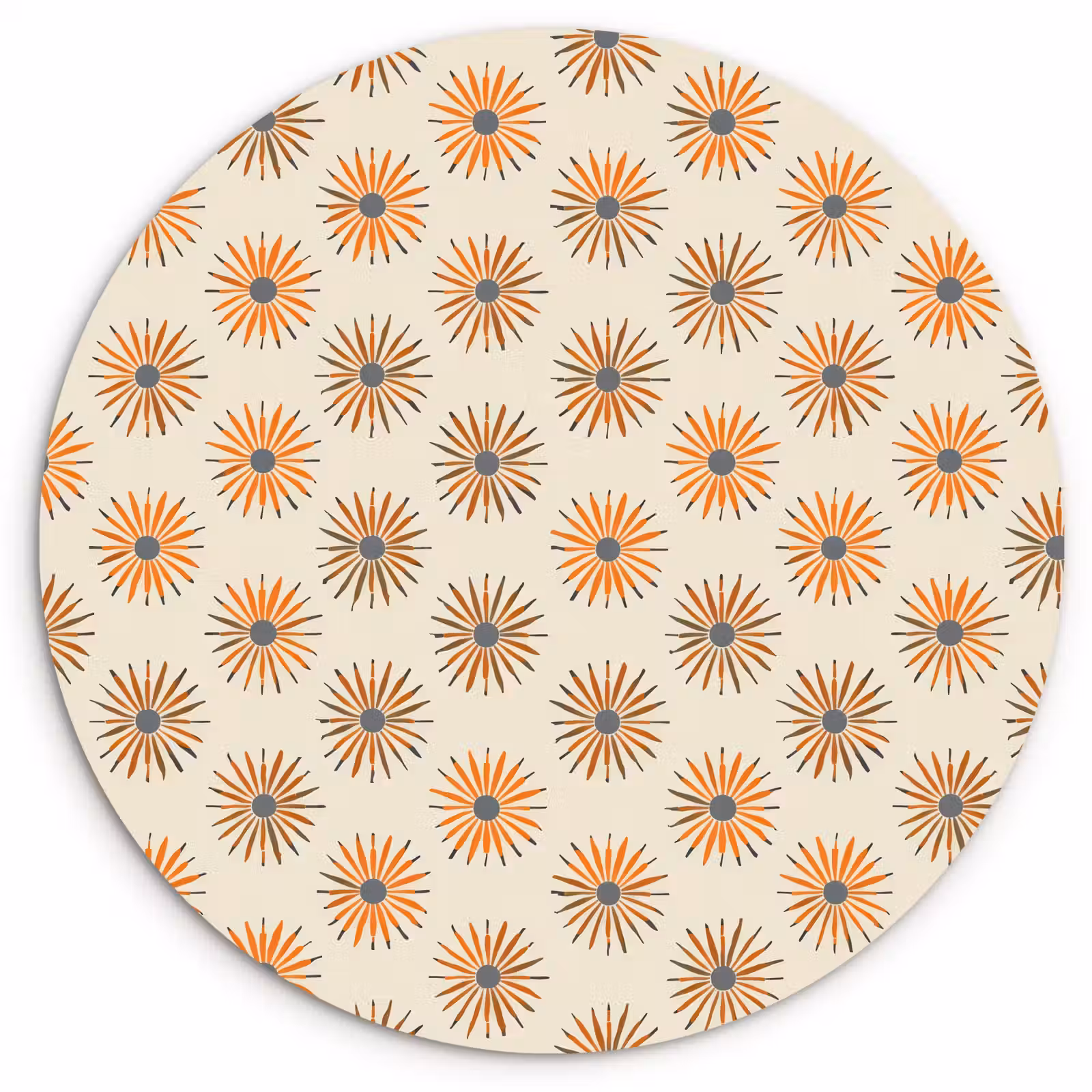 Muurcirkel - Madelief - Patroon - Oranje — 1