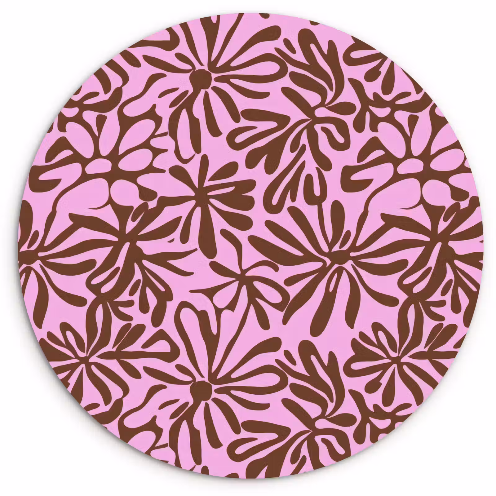 Muurcirkel - Organisch - Patroon - Roze — 1
