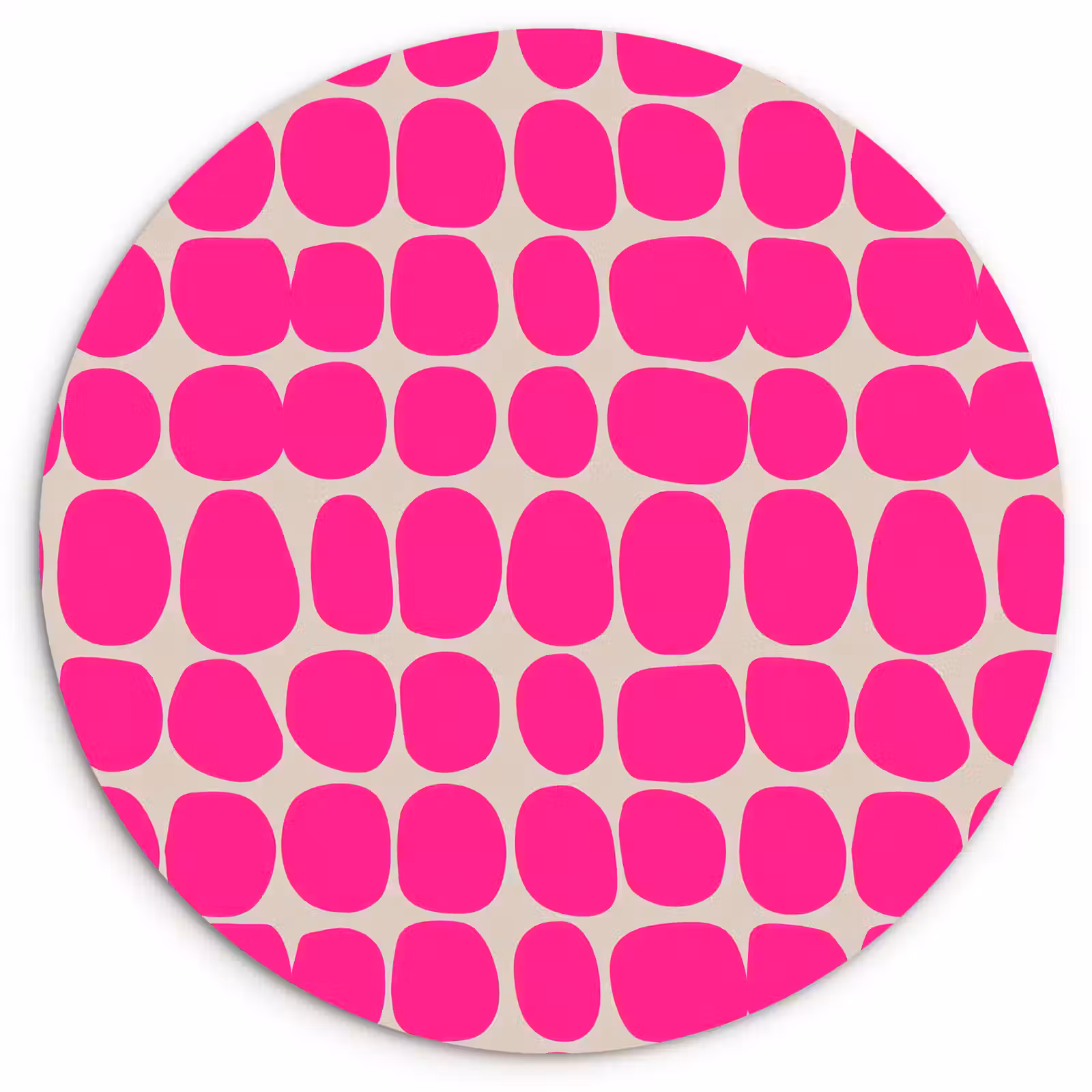 Muurcirkel - Stippen - Patroon - Roze — 1