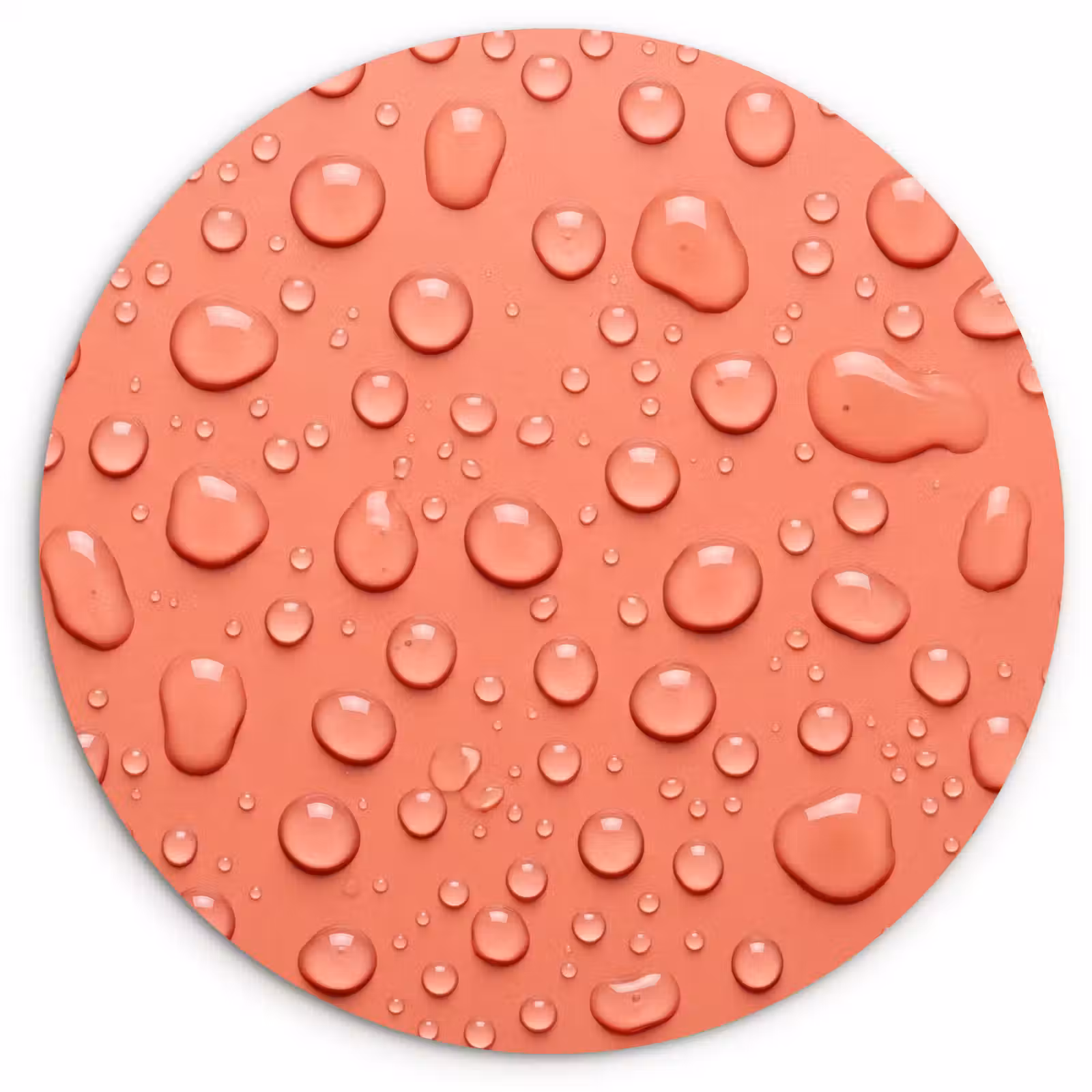 Muurcirkel - Water - Druppels - Roze — 1