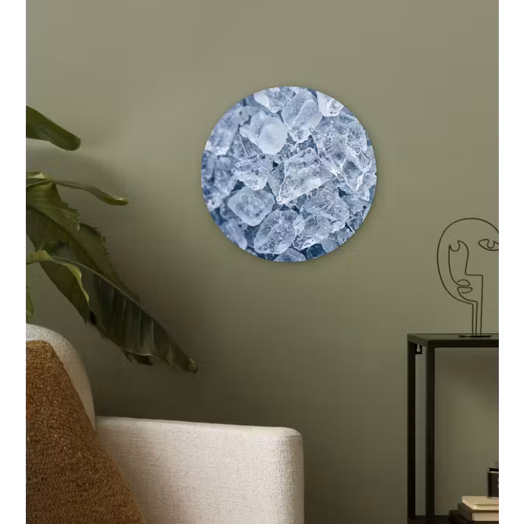 Muurcirkel - Ijsblokjes - Water - Blauw — 3