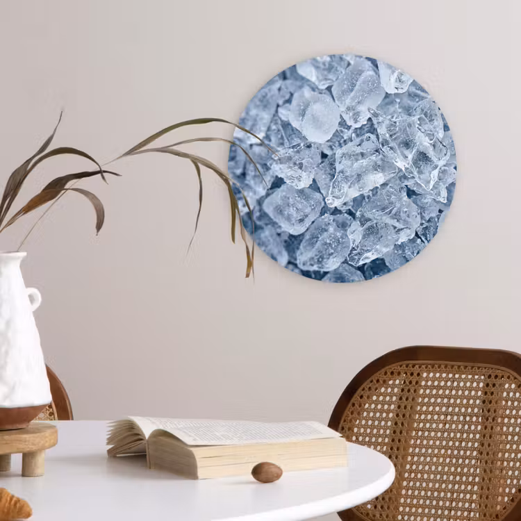 Muurcirkel - Ijsblokjes - Water - Blauw — 4