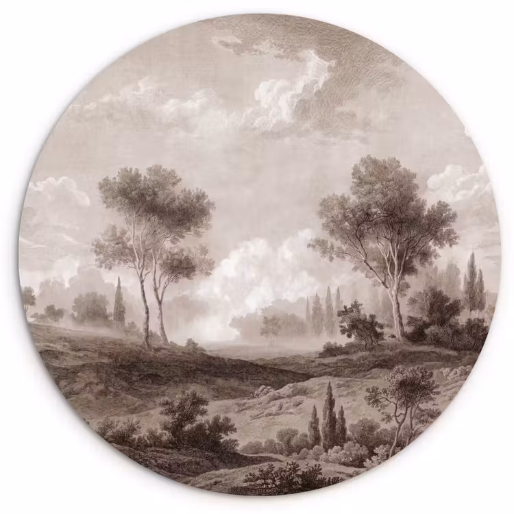 Muurcirkel - Klassiek - Landschap - Neutraal — 1
