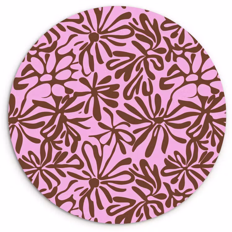 Muurcirkel - Organisch - Patroon - Roze — 1