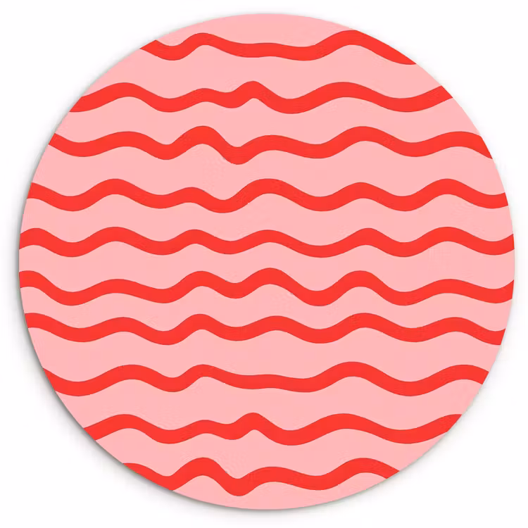 Muurcirkel - Speels - Patroon - Rood — 1