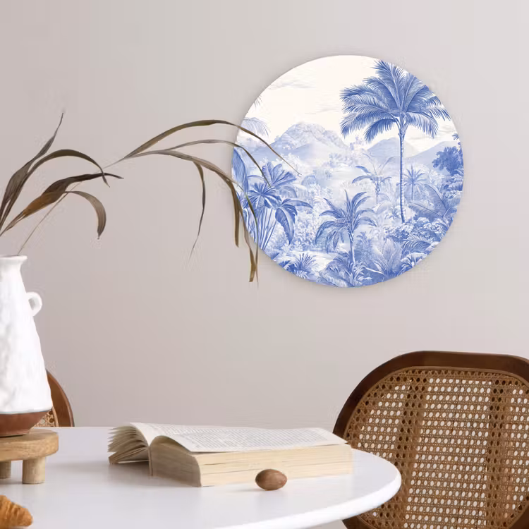 Muurcirkel - Tropisch - Jungle - Blauw — 4