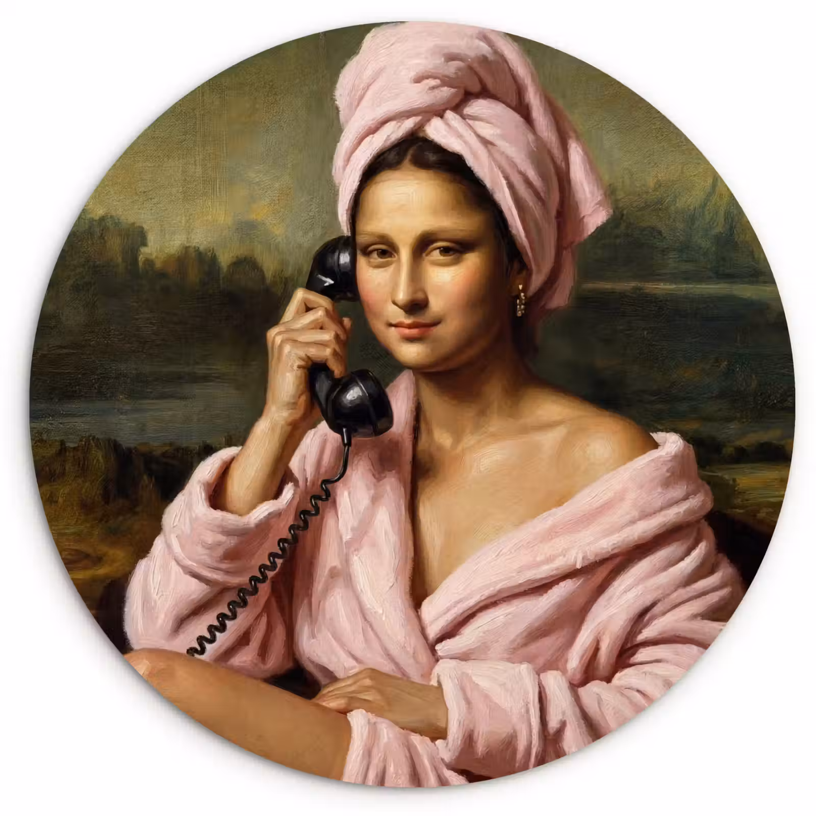 Muurcirkel - Mona - Klassiek - Roze — 1